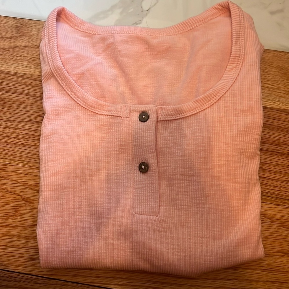 Pink Henley long sleeve